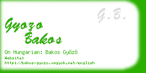 gyozo bakos business card
