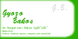 gyozo bakos business card